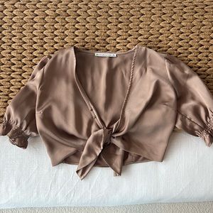 bronze/gold satin top xsmall